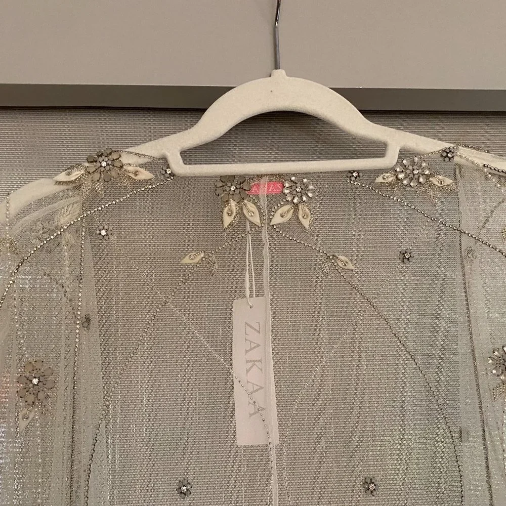 BHDLN Bejeweled Bridal Cape - Worn once! - Picture 6 of 11